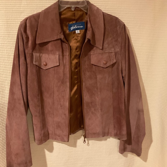 Light Brown Suede Jacket Fully Lined - Picture 1 of 12